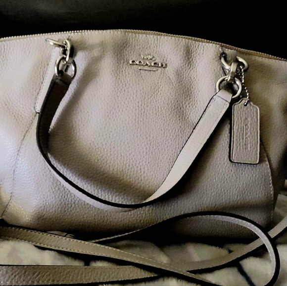 NWT COACH PURSE has 2 small handles&detachable long strap tags& plastic still in - Picture 5 of 13